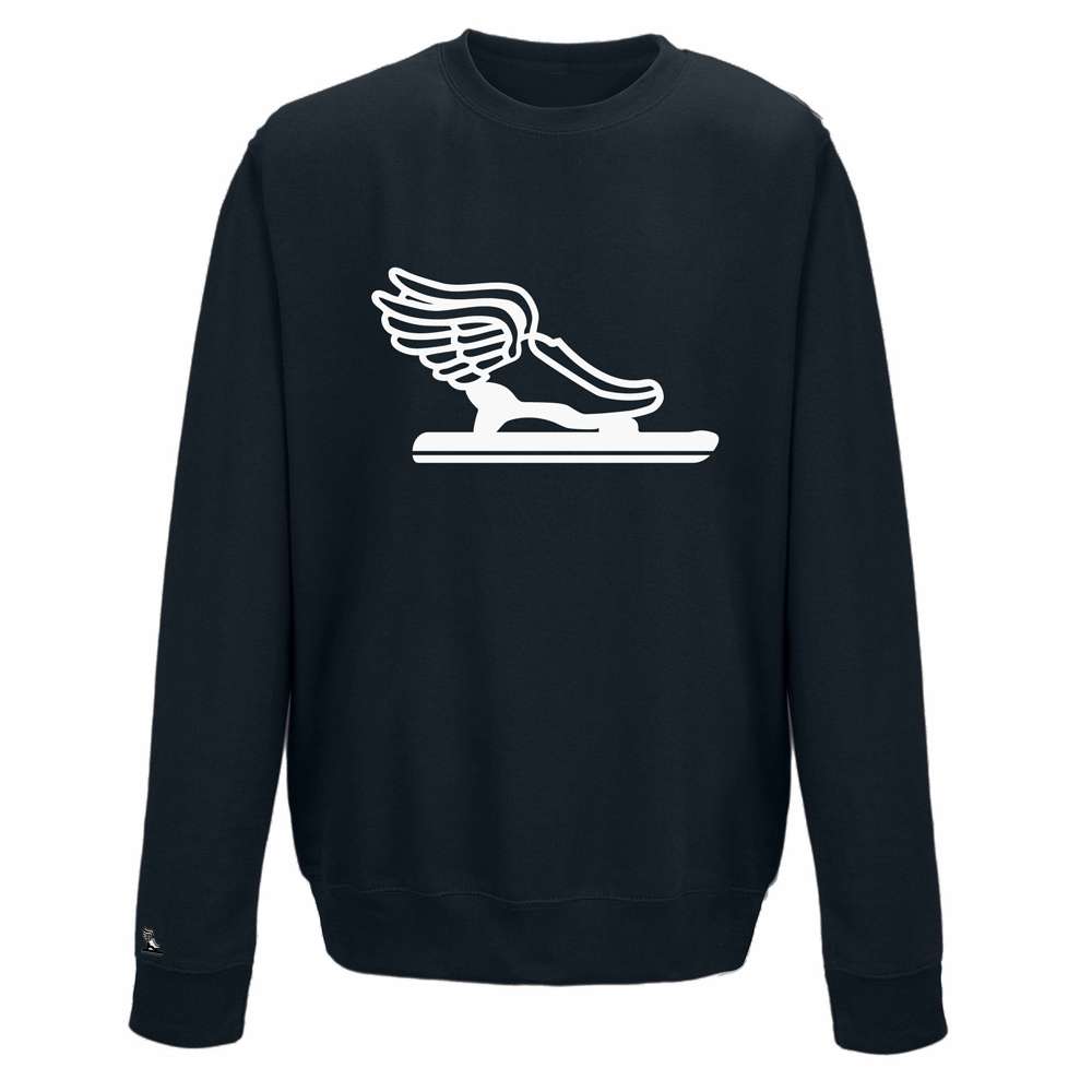 Navy schaatstrui met SCHAATSR. print