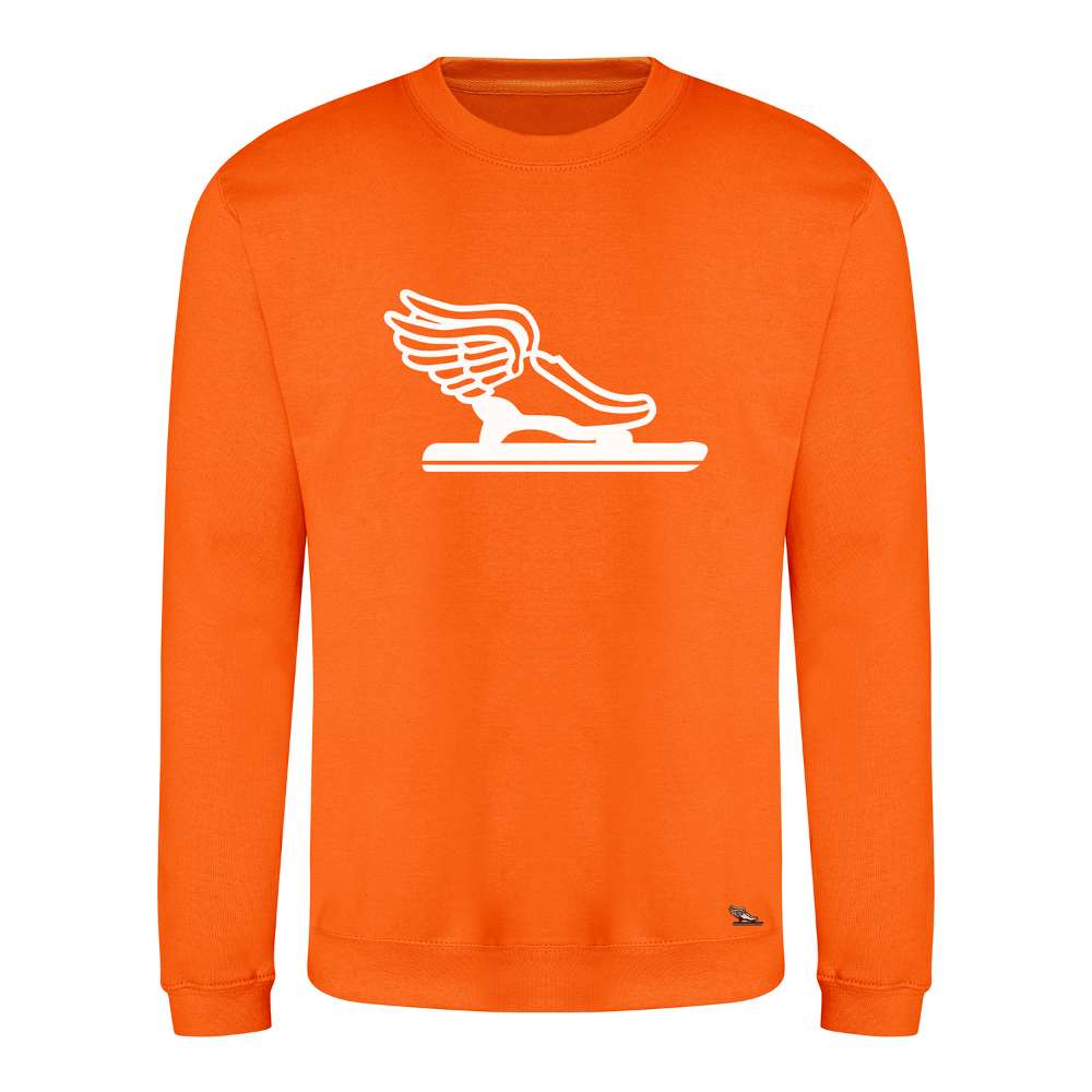 Oranje schaats sweater Lange Baan Pattinaggio