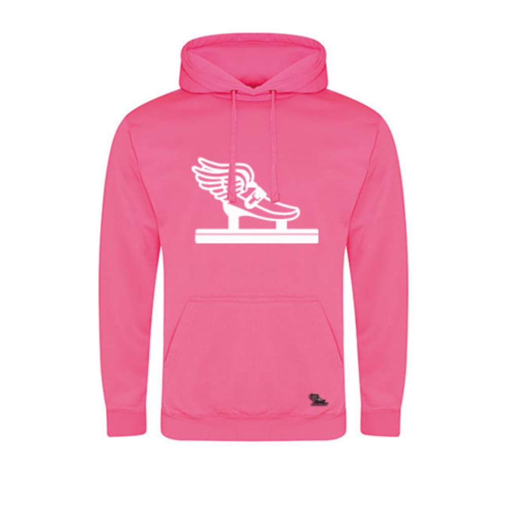 Fluor roze shorttrack hoodie