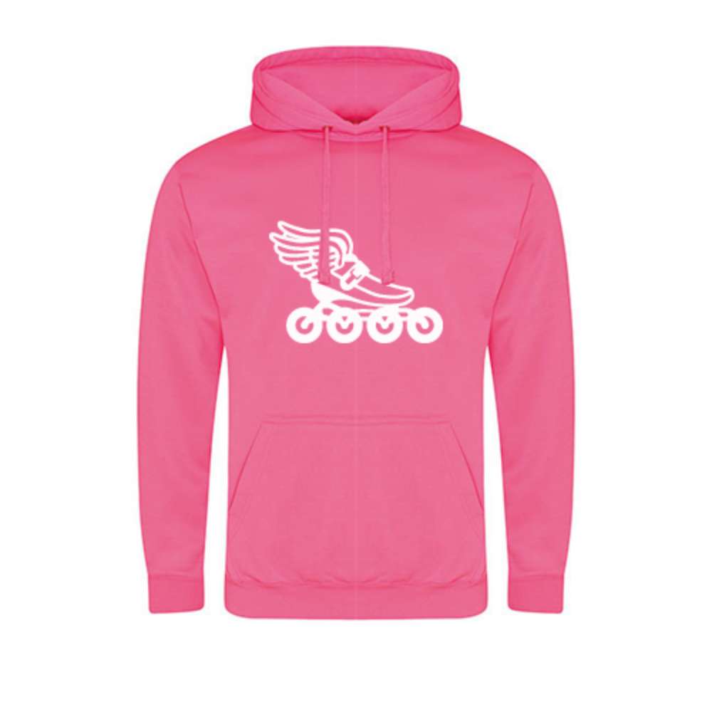 Fluor roze inline skate hoodie